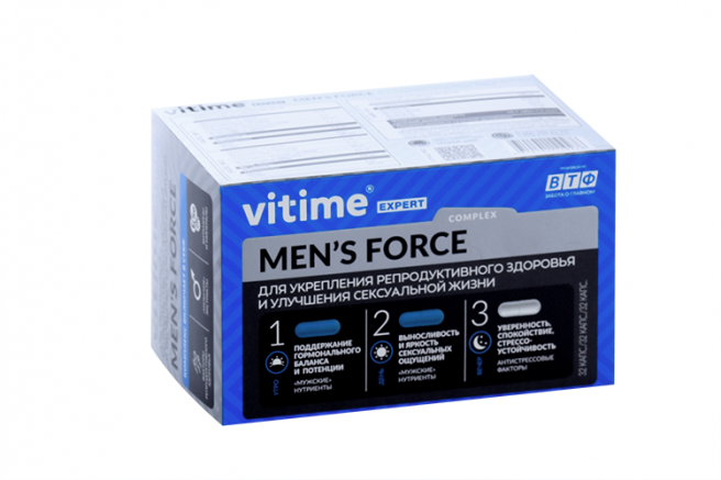 фото упаковки Vitime Expert Мужская сила 3в1